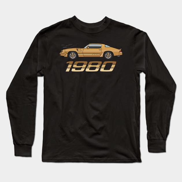 Gold 1980 Long Sleeve T-Shirt by JRCustoms44